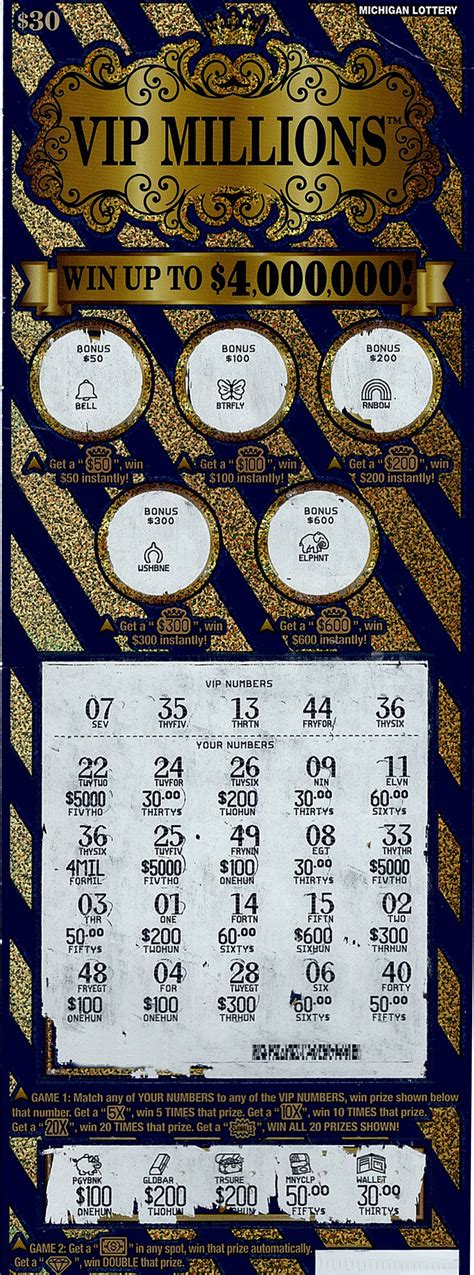 michigan lottery vip millions.